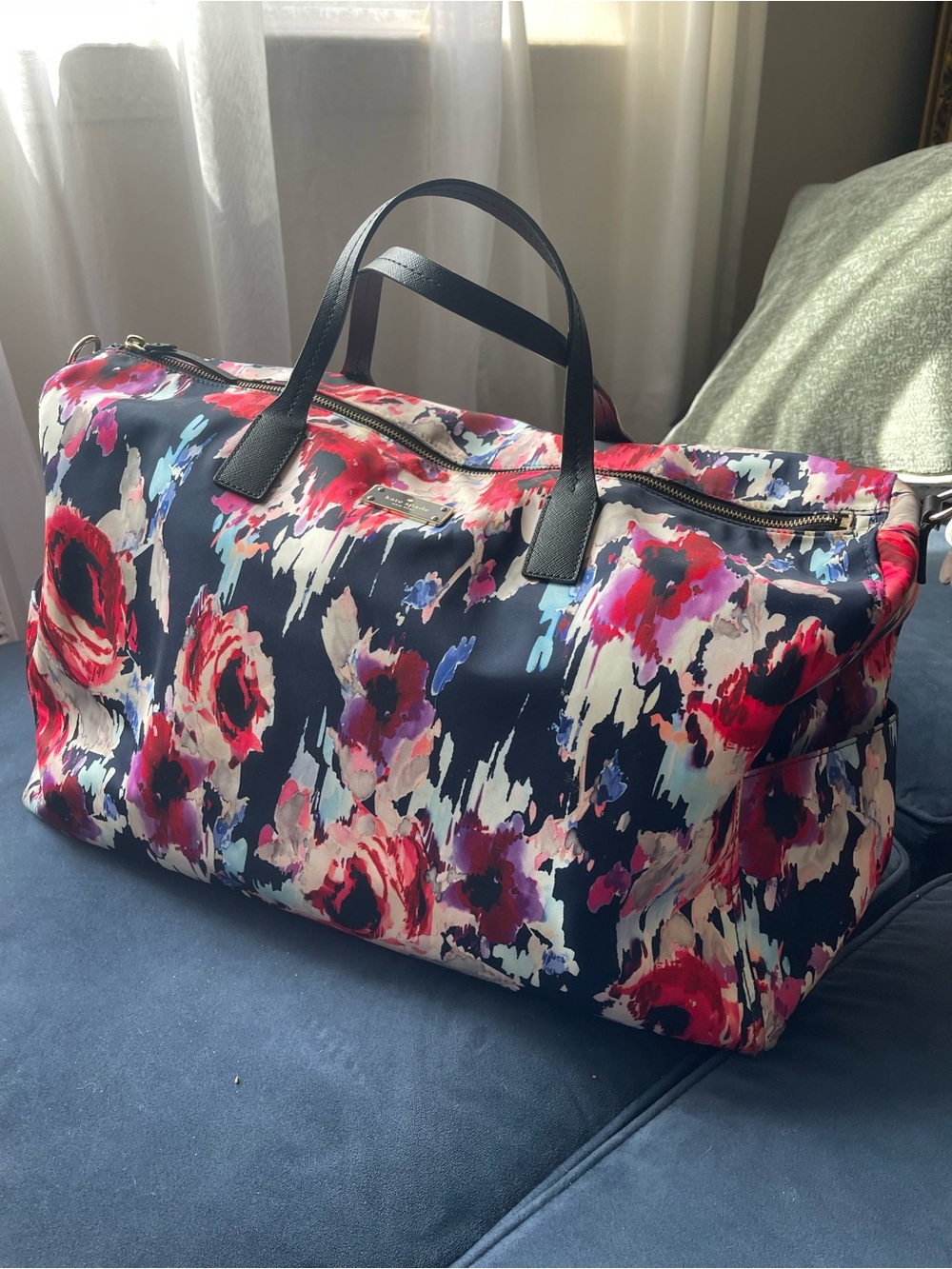 Floral Print Navy Weekend Duffle Bag